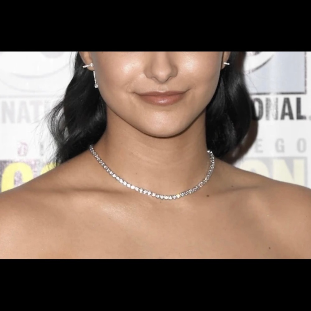 Gold 15” Melinda Maria Baroness Tennis Necklace